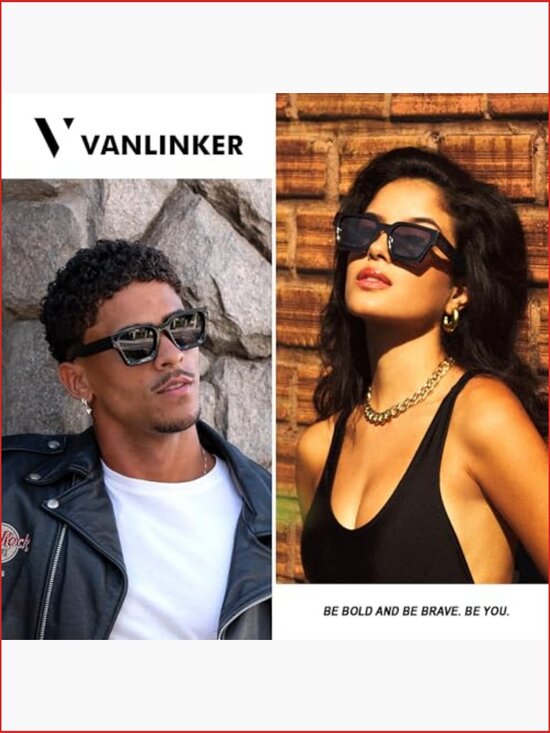 Thick Square Sunglasses Retro Chunky Rectangle UV400 Protection main image 6